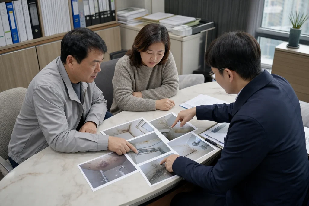 아파트 누수 책임 점검 과정