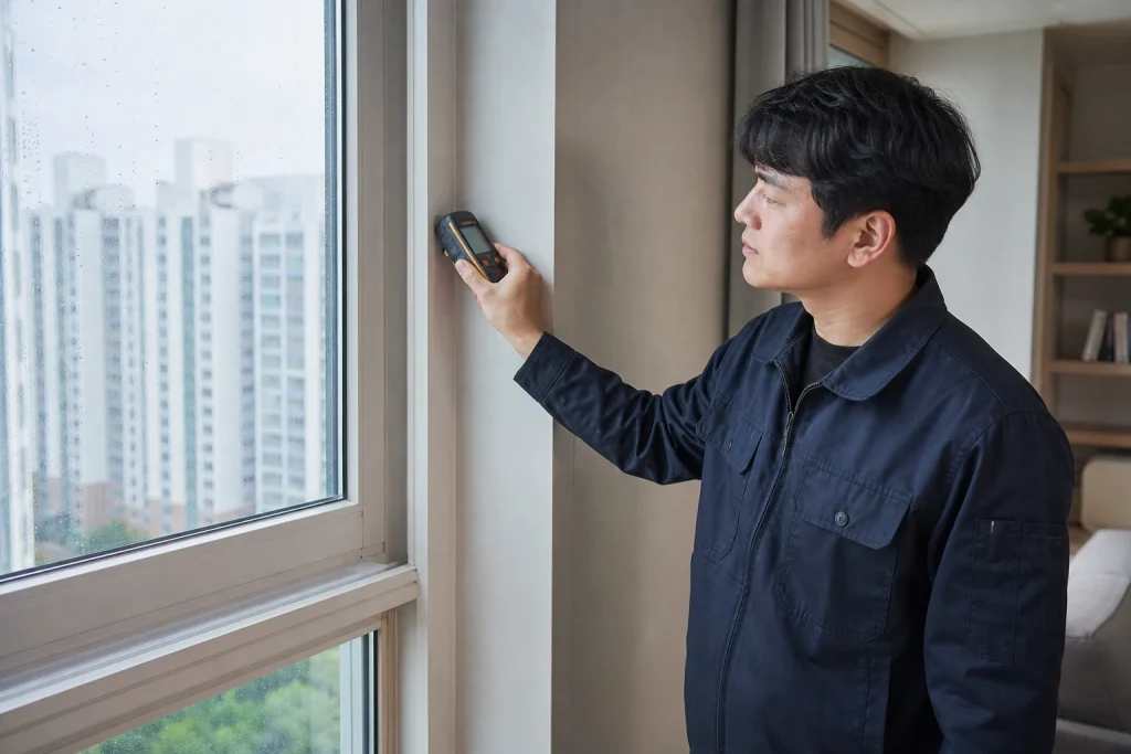 아파트 외벽 누수 점검 과정