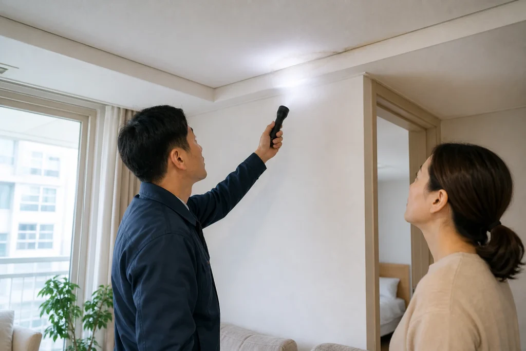 아파트 천장 누수 원인 점검 과정